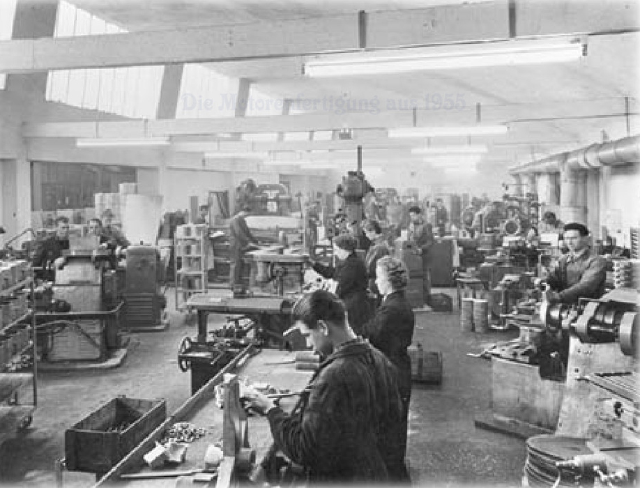 Motorenfertigung 1955